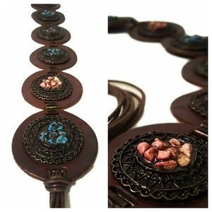 💜HP💜 Stone Inlay Leather Belt